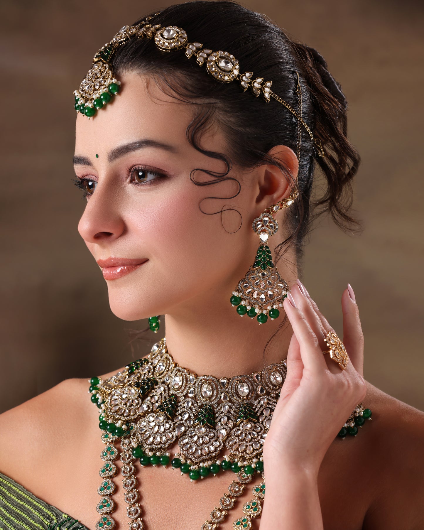 Shriya Green Bridal Set