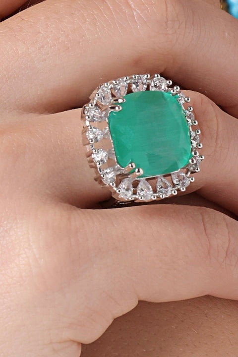 Mint Empress Cocktail Ring